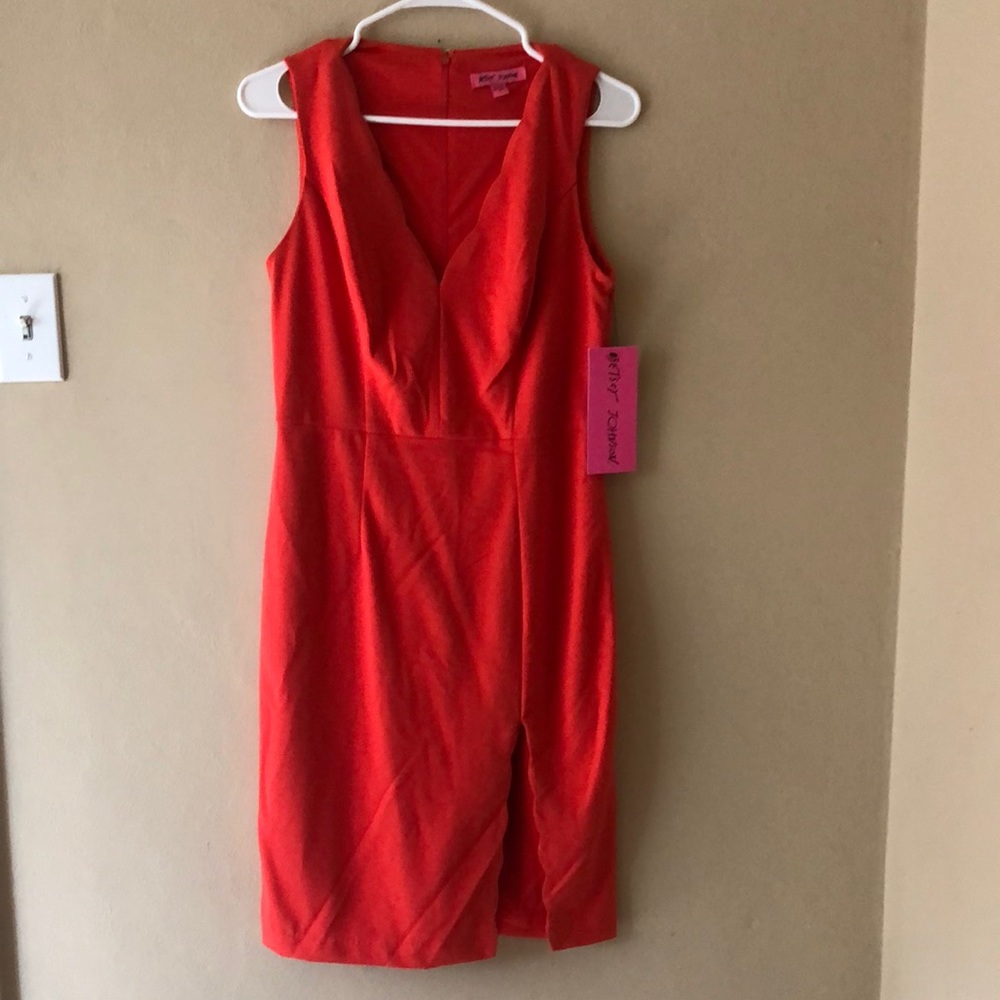 Betsy’s Johnson V-Neck Scallop Dress